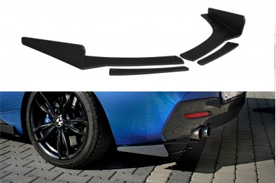 Накладки сплиттеры боковые на задний бампер Вариант 3 на BMW 1 F20 M-Power рестайл